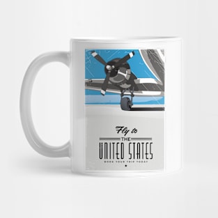 Fly to the United States Travel poster Mug